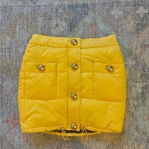 H&M x Moschino Yellow Quilted Skirt